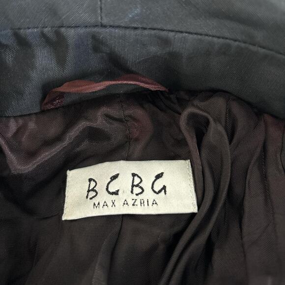 90s Vintage BCBG Max Azria Linen Trench Coat Womens Size Small - Picture 7 of 7